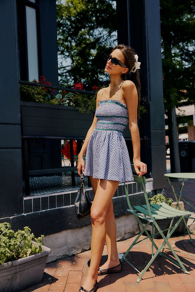 【Free People】バリチェックアウトプリントロンパース Bali Checked Out Printed Romper | Free People