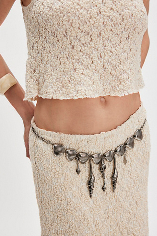 Under The Sea Chain Belt at Free People in Silver Lining