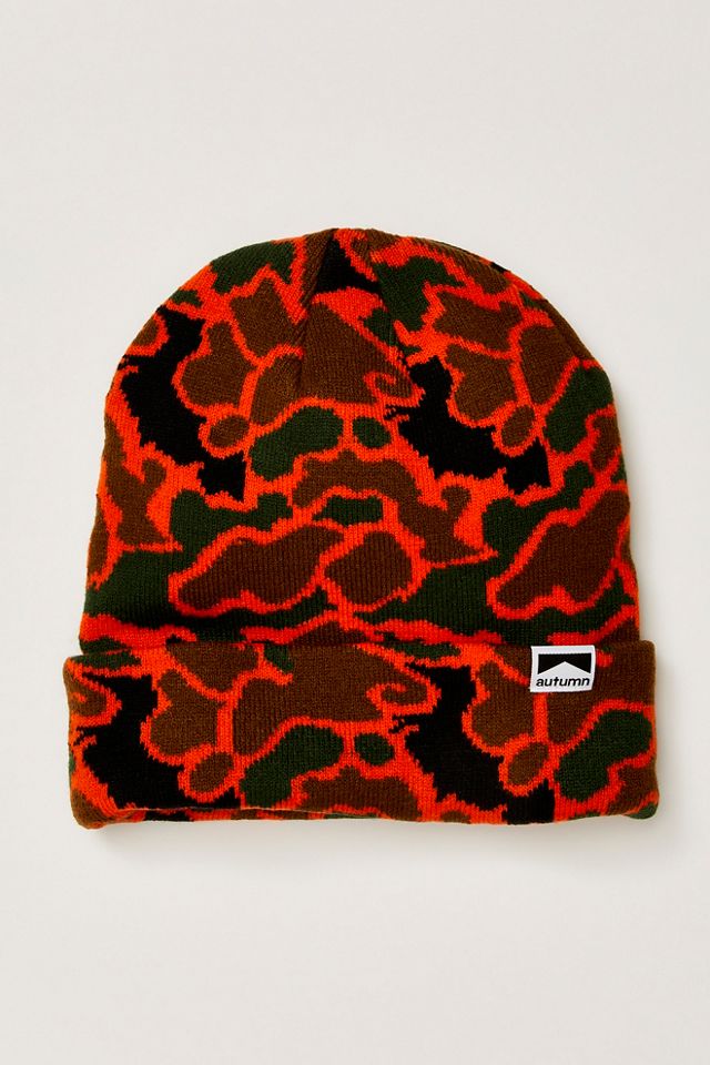 Orange camo beanie online