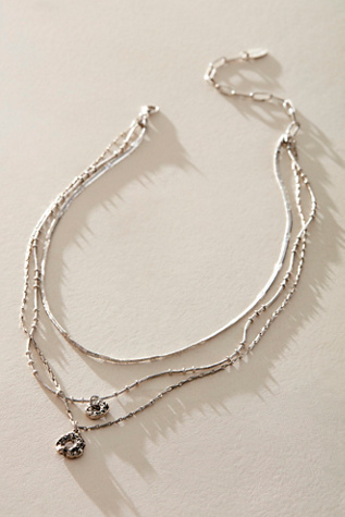 Effortless Layered Necklace at Free People in Silver