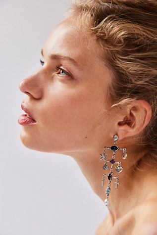 Maxy Charm Dangle Earrings at Free People in Edgy