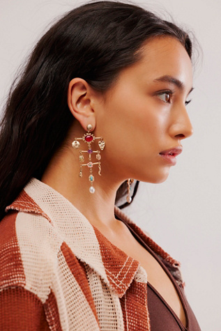 Maxy Charm Dangle Earrings at Free People in Bohemian