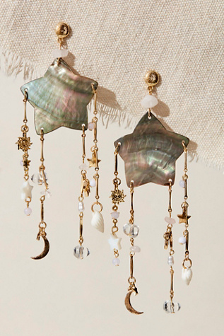 Light The Sky Dangle Earrings at Free People in Gold