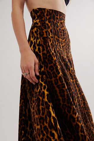 Norma Kamali Leopard Grace Skirt