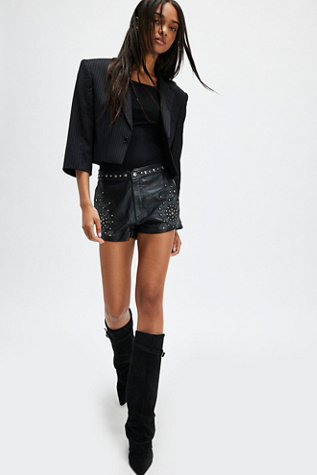 Understated Leather Reflection Shorts