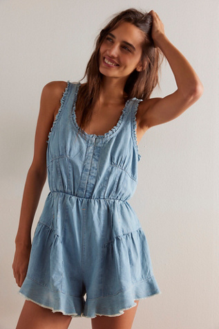 We The Free Nikita Playsuit at Free People in Day Dreams, Size: XL