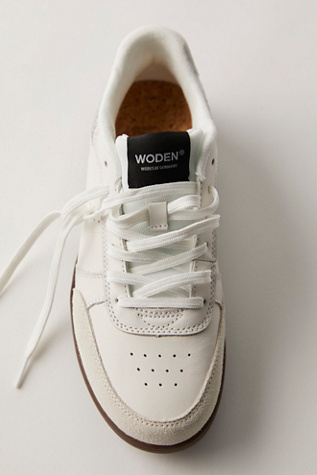 Lana Sneakers By WODEN At Free People In Blanc De Blanc/Black, Size: EU 38