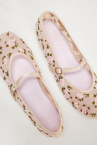 For Love & Lemons Evelyne Embroidered Ballet Flats