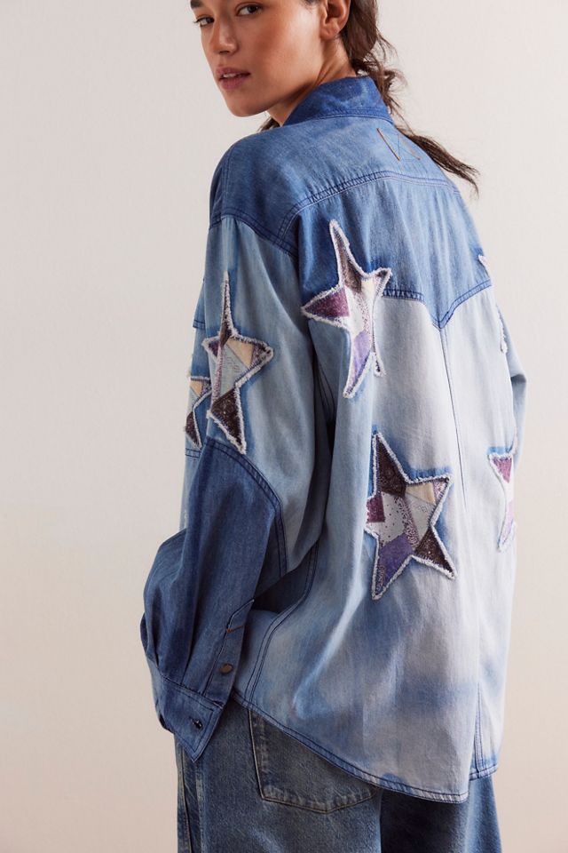 We The Free To The Stars Denim Top | Free People
