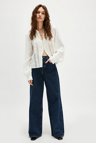 AGOLDE Dame High Rise Wide-Leg Jeans At Free People In Pendulum, Size: 27