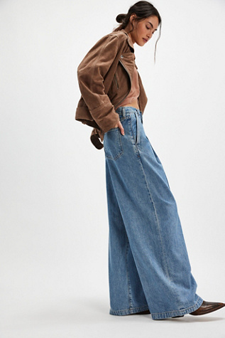 【関税込み】AGOLDE ブルー Ellis ジーンズ Ellis mid-rise wide-leg jeans in blue - Agolde | Mytheresa