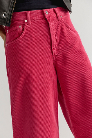 Женские джинсы AGOLDE Low Curve Cord, цвет: Cerise — фото 4