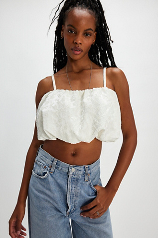 For Love & Lemons Lorenne Crop Top at Free People in White, Size: XS