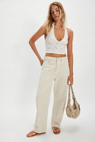 We The Free Good Luck Mid-Rise Barrel Jeans