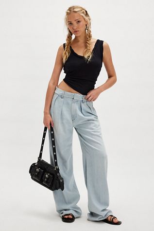 We The Free Good Luck Mid-Rise Barrel Jeans