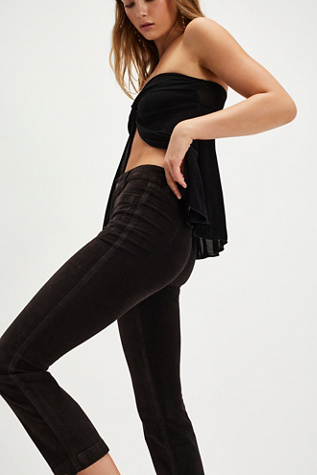 High Time Velvet Kick Flare Pants at Free People in Black, Size: US 6