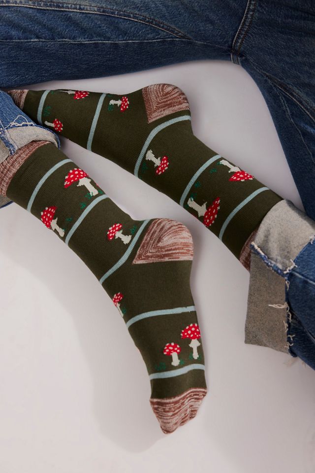 Mushroom Graphic Socks #1