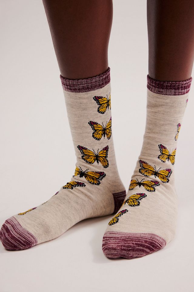 Monarch Butterfly Crew Socks Free People 4130