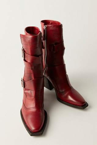 We The Free Carter Belted Boots at Free People in Chili Pepper Florence, Size: US 8.5