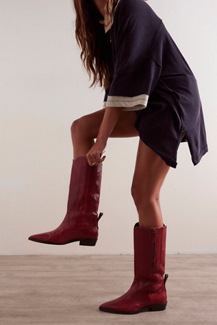 Free people red booties online