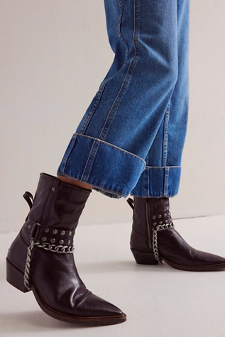 We The Free Aiden Chain Boots at Free People in Brown, Size: US 8