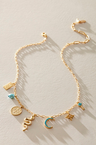 Only For Me 14k Gold Plated Charm at Free People in Celestial