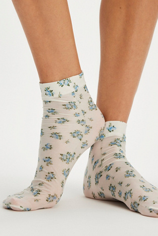 For Love & Lemons Floral Crew Socks