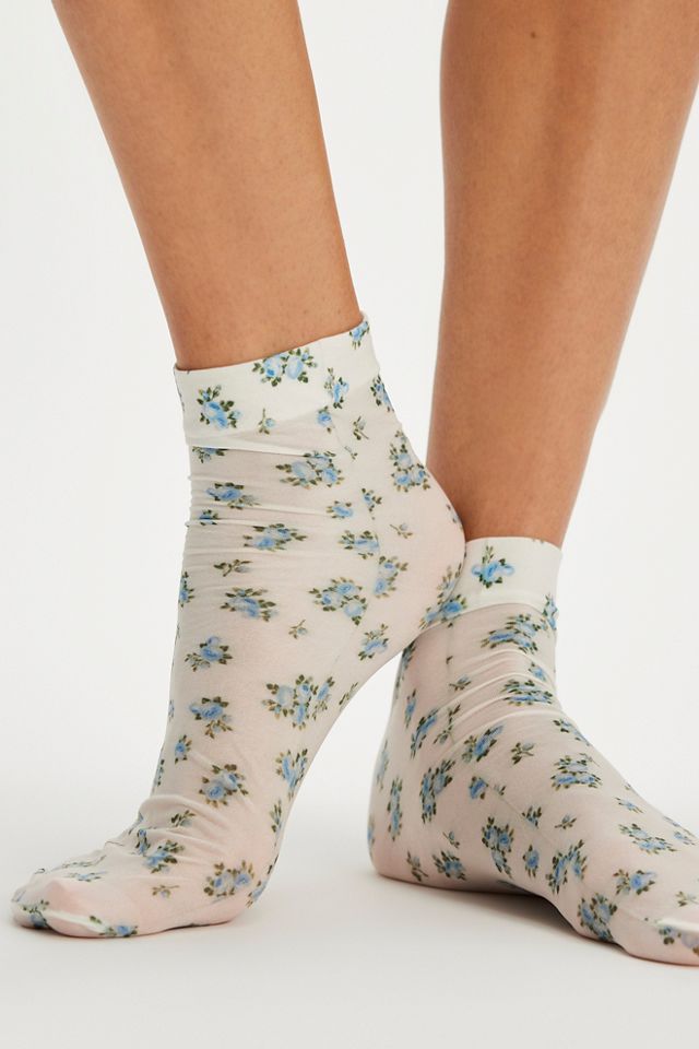 Chaussettes d'équipage à fleurs For Love & Lemons #1