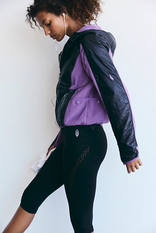 Go The Distance Fleece Jacket by FP Movement at Free People, Red Violet/Black Combo, S
