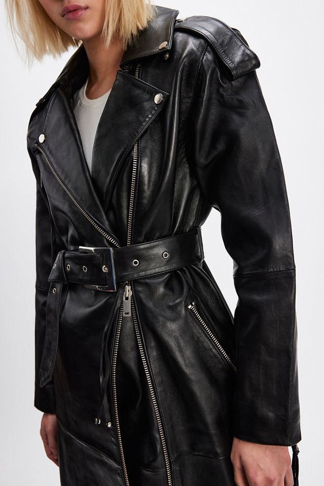 Knightley Leather Trench Coat #2