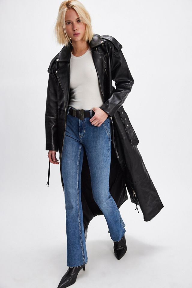 Knightley Leather Trench Coat #3