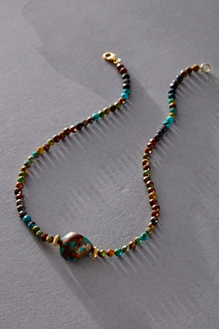 Atma Prema Turquoise Necklace at Free People in Blue