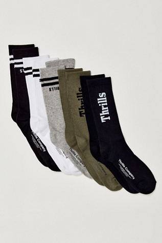 Thrills Minimal 5 Pack Socks at Free People