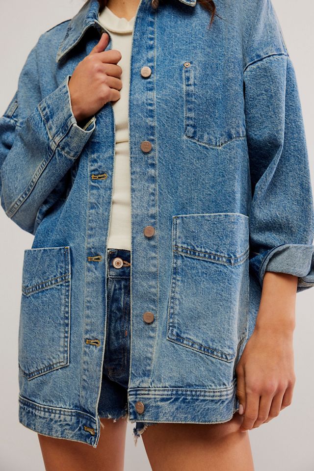 Free People Your Dad's outlet Denim Jacket M NEW