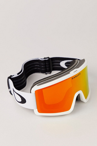 Oakley Target Line M Goggles At Free People In Matte White/Hi Yellow