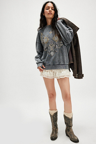 OneTeaspoon Studded Eagle Retro Pullover