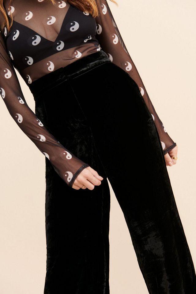 Sleeping with Jacques Dinner Party Wide-Leg Velvet Pants #3