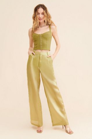 Nocturne Satin Sheer Trousers