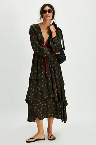 Tried And True Maxi Dress at Free People in Black Combo, Size: Medium