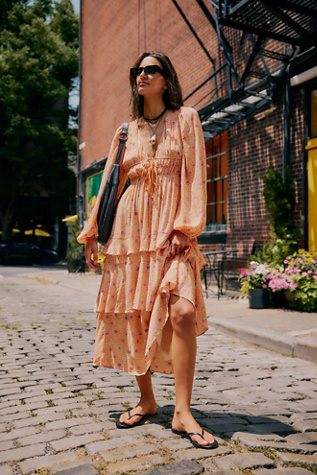 Robe Maxi Décontractée Free People - Taille 12 - Style Voyageur Midi - Occasion Très Bon état