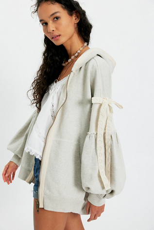 Bow Girl Sweatshirt by Free People in Grey, Size: S