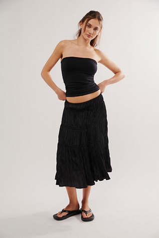 Maeve Midi Skirt at Free People in Black, Size: Small