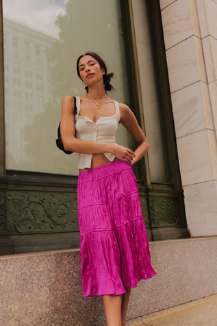 Maeve Midi Skirt at Free People in Pink, Size: Small