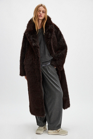 AGOLDE x Shoreditch Ski Club Ebony Shearling Coat | Free People