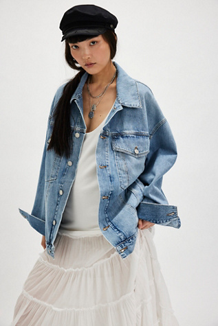 AGOLDE Reworked Wayne Jacket at Free People in Blue, Size: M