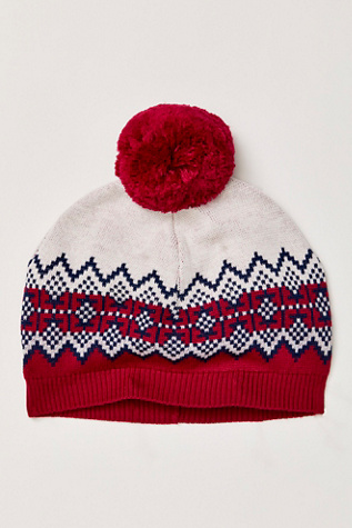 Falke Diamond Pom Beanie At Free People In Off White