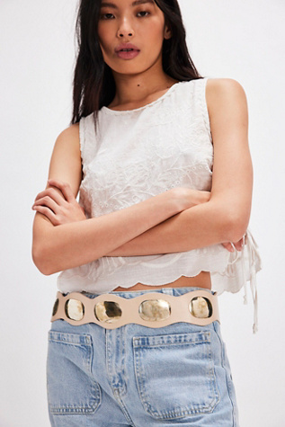 Yoko Hip Belt by Z&L Europe at Free People in Perla, Size: M/L