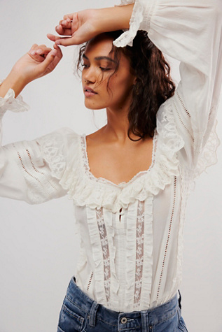 Homestead Bodysuit by Intimately at Free People in Optic White, Size: Small