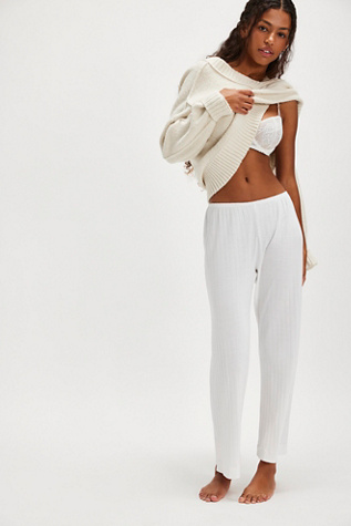 DONNI. Le Pantalon Simple Pointelle Crop
