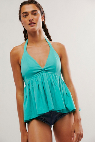 Amara Top at Free People in Turquoise, Size: Medium